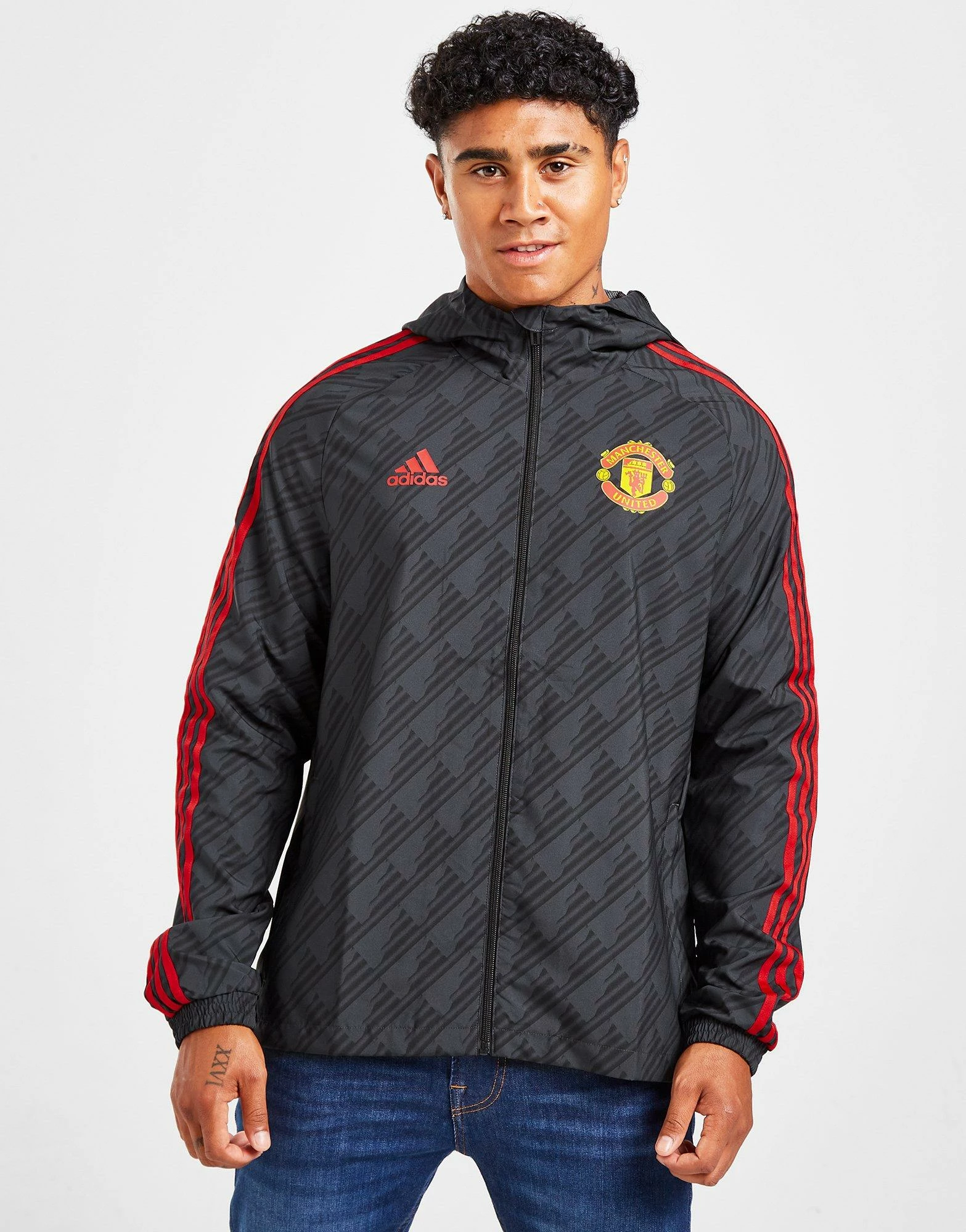 Adidas Manchester United FC DNA Windbreaker Grå 5 Adidas Manchester United FC DNA Windbreaker Grå - Billede 3