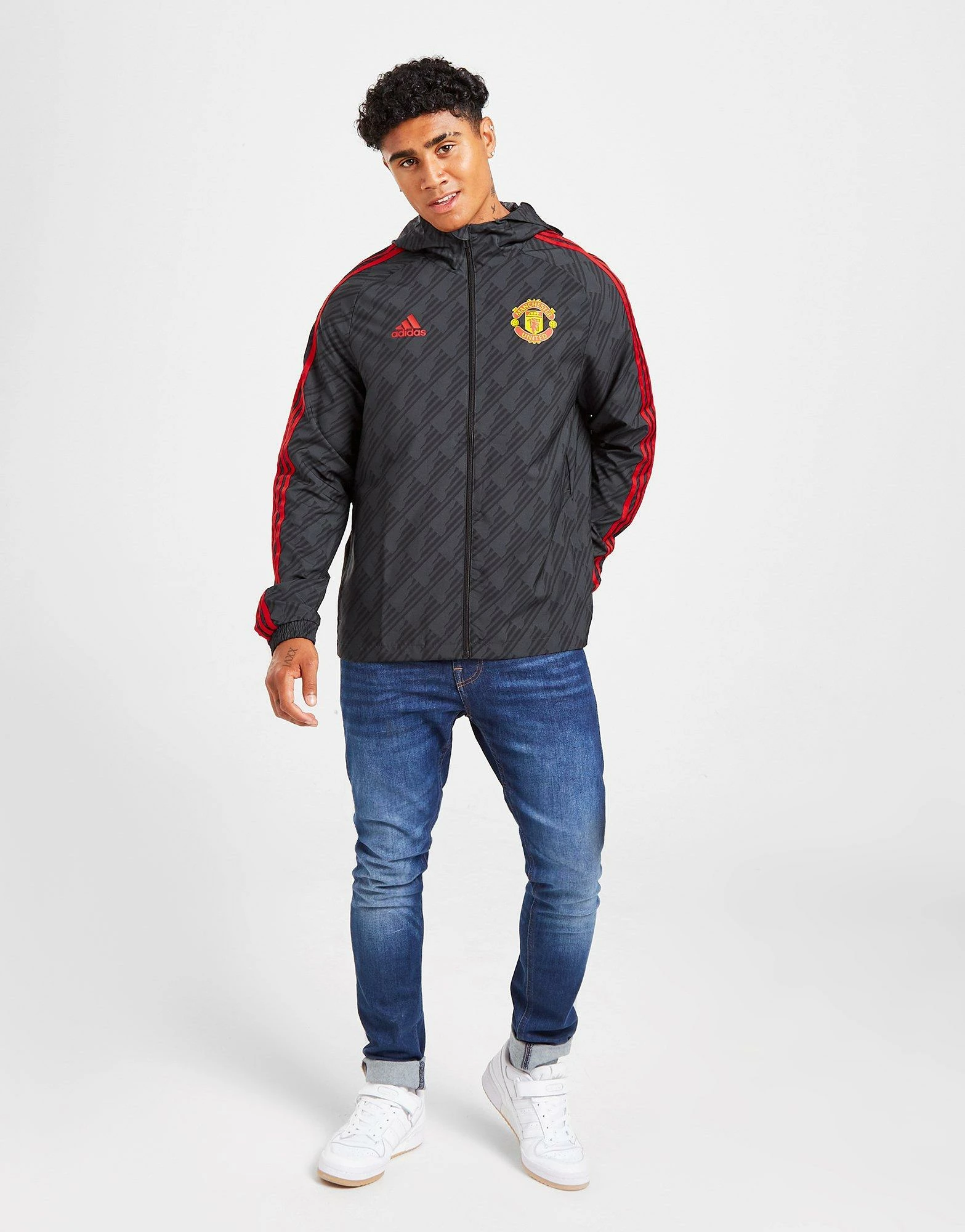 Adidas Manchester United FC DNA Windbreaker Grå 6 Adidas Manchester United FC DNA Windbreaker Grå - Billede 4
