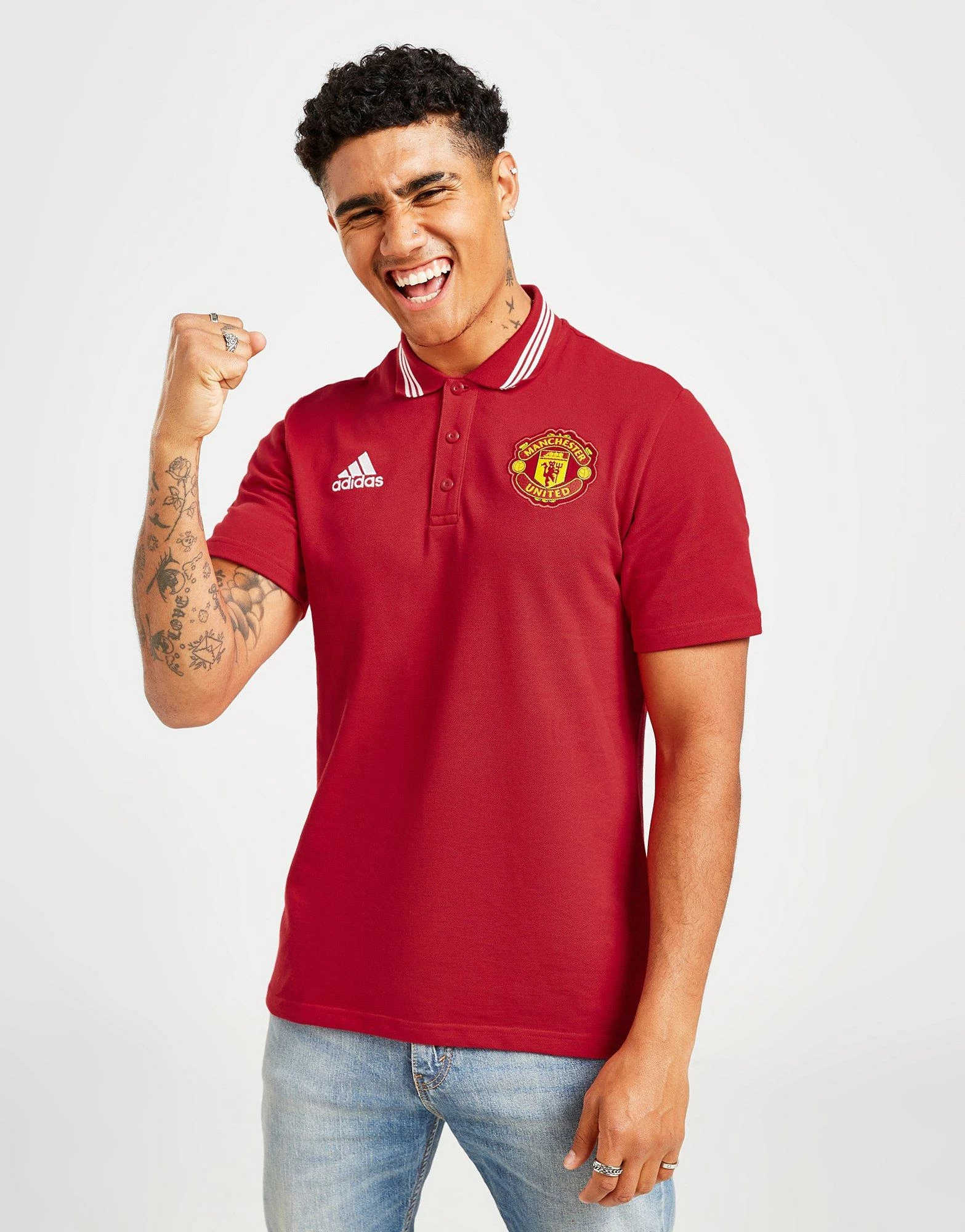 Adidas Manchester United Dna Polo Shirt Rød 3 Adidas Manchester United Dna Polo Shirt Rød
