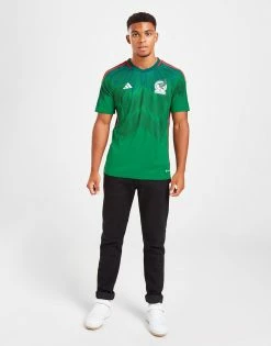 Adidas Mexico 2022 Home Shirt Grøn -Herretoj Salg jd 552805 f