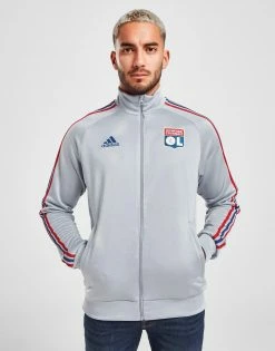 Adidas Olympique Lyon Dna 3-stripes Track Top Grå