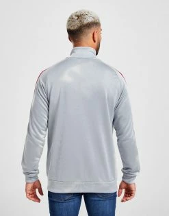Adidas Olympique Lyon Dna 3-stripes Track Top Grå -Herretoj Salg jd 552833 c