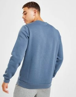 Puma Core Small Logo Crew Sweatshirt Herre Blå -Herretoj Salg jd 552849 b