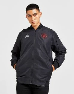 Adidas Manchester United Fc Travel Jacket Sort