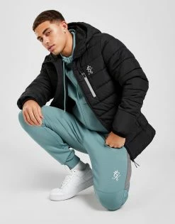 Gym King Padded Reflective Pocket Jacket Sort