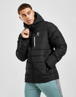 Gym King Padded Reflective Pocket Jacket Sort -Herretoj Salg jd 553334 c
