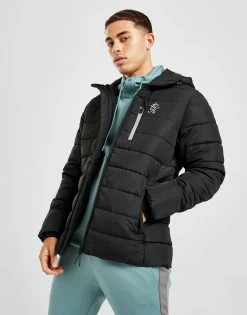 Gym King Padded Reflective Pocket Jacket Sort -Herretoj Salg jd 553334 d