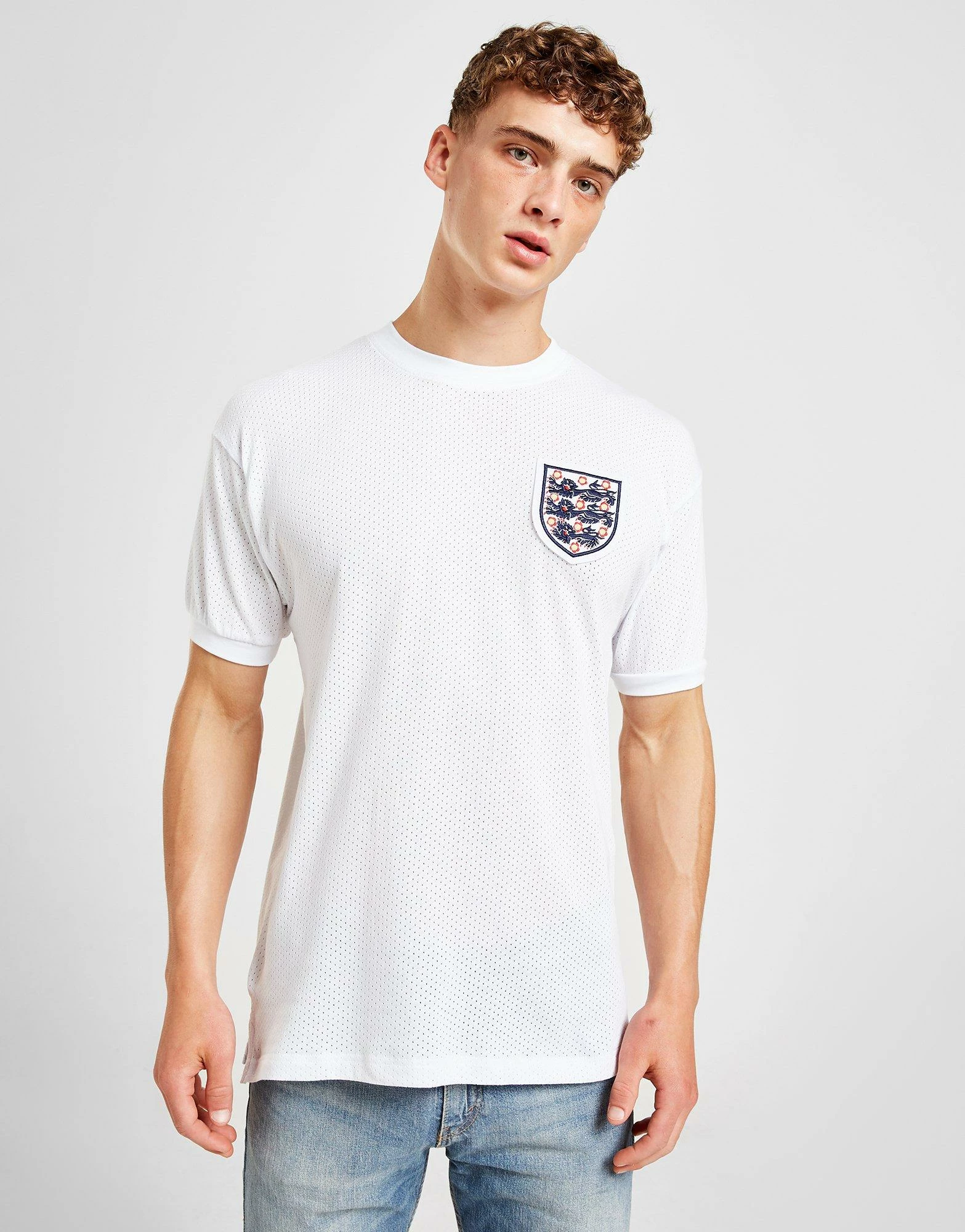 Score Draw England Mexico '70 Home Retro Shirt Hvid 4 Score Draw England Mexico '70 Home Retro Shirt Hvid - Billede 2