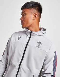 Macron Welsh Rugby Union 2022/23 Travel Jacket Grå