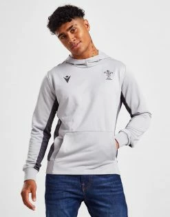 Macron Welsh Rugby 2022/23 Travel Hoodie Grå