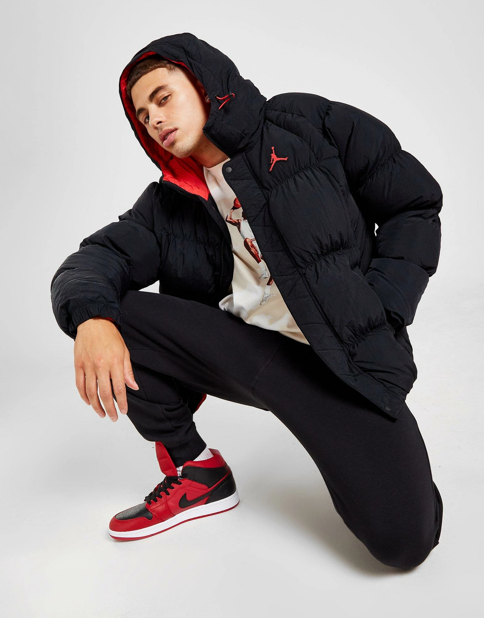 Jordan Essential Padded Jacket Sort 4 Jordan Essential Padded Jacket Sort - Billede 2