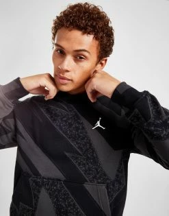 Jordan All Over Print Hoodie Sort -Herretoj Salg jd 554070 c