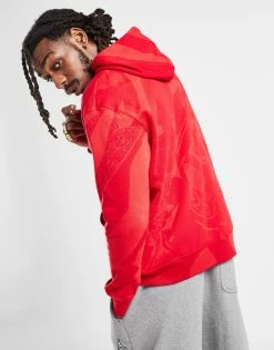 Jordan All Over Print Hoodie Rød -Herretoj Salg jd 554079 e