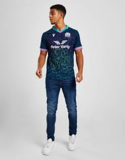 Macron Scotland Rugby 2022/23 Training Shirt Blå -Herretoj Salg jd 554127 d