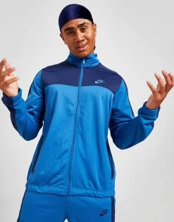 Nike Polyknit Colour Block Tracksuit Blå -Herretoj Salg jd 554230 f