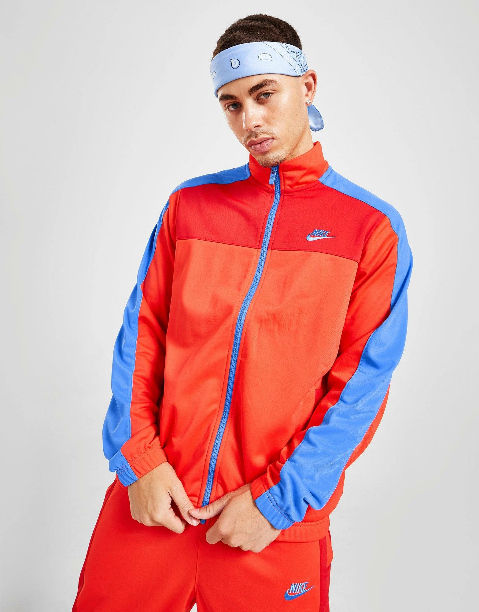 Nike Polyknit Colour Block Tracksuit Rød 4 Nike Polyknit Colour Block Tracksuit Rød - Billede 2