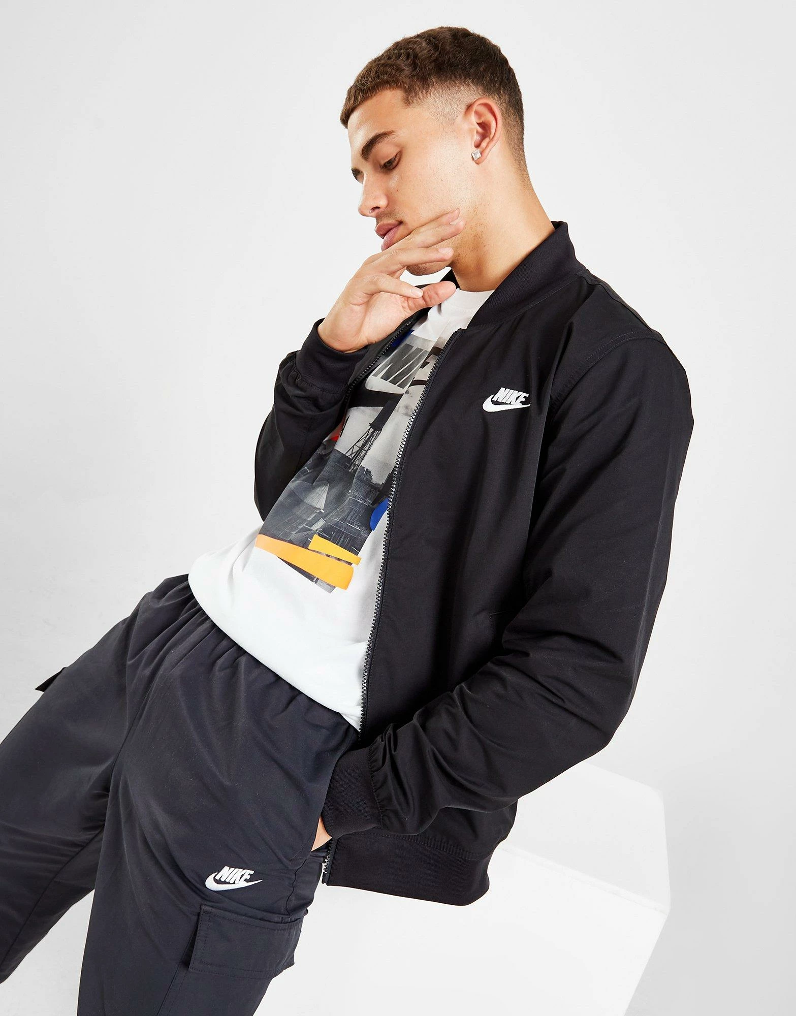 Nike Bomber Jacket Sort 3 Nike Bomber Jacket Sort