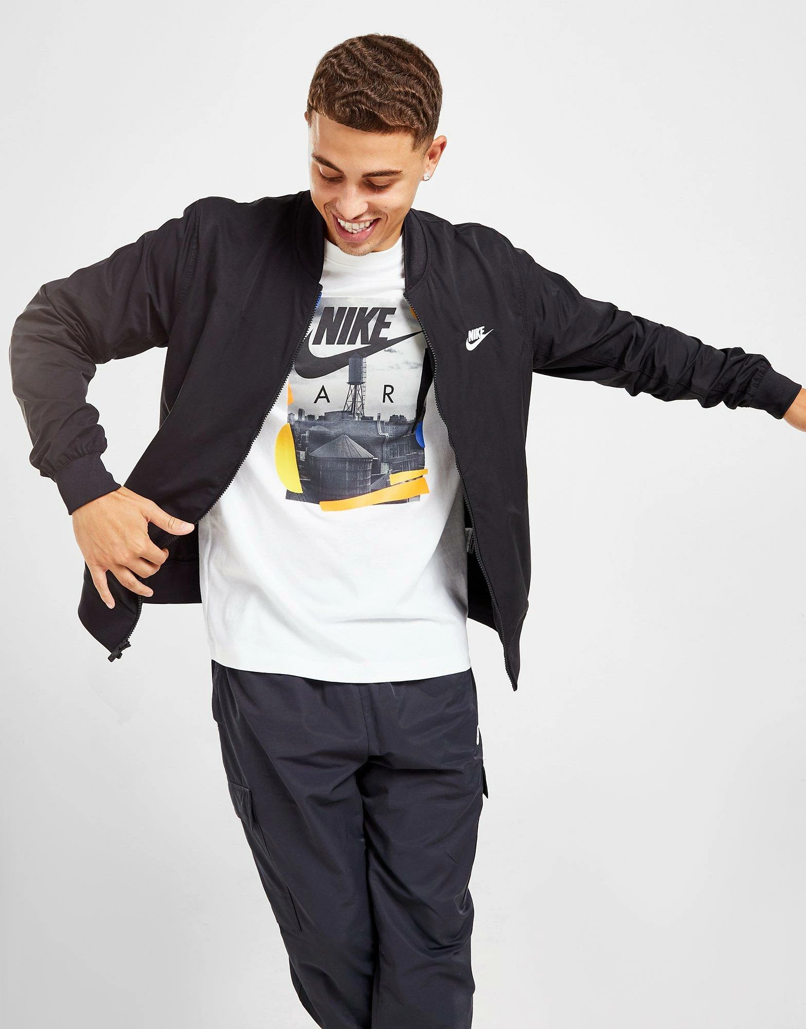 Nike Bomber Jacket Sort 4 Nike Bomber Jacket Sort - Billede 2