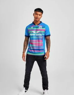Macron Scotland Rugby 2022/23 Training Shirt Blå -Herretoj Salg jd 554260 d