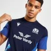 Macron Scotland Rugby T-Shirt Blå -Herretoj Salg jd 554269 a