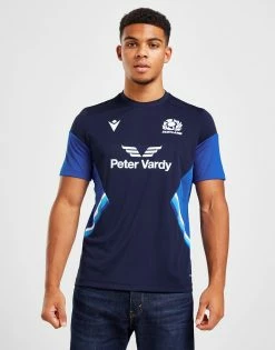 Macron Scotland Rugby T-Shirt Blå -Herretoj Salg jd 554269 b