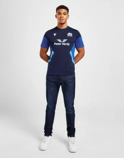 Macron Scotland Rugby T-Shirt Blå -Herretoj Salg jd 554269 e