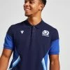 Macron Scotland Rugby 2022/23 Polo Shirt Blå -Herretoj Salg jd 554276 a