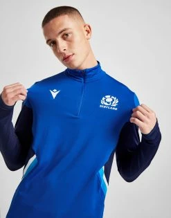 Macron Scotland Rugby Travel 1/4 Zip Top Blå