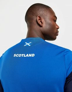 Macron Scotland Rugby Gym T-Shirt Blå -Herretoj Salg jd 554303 e
