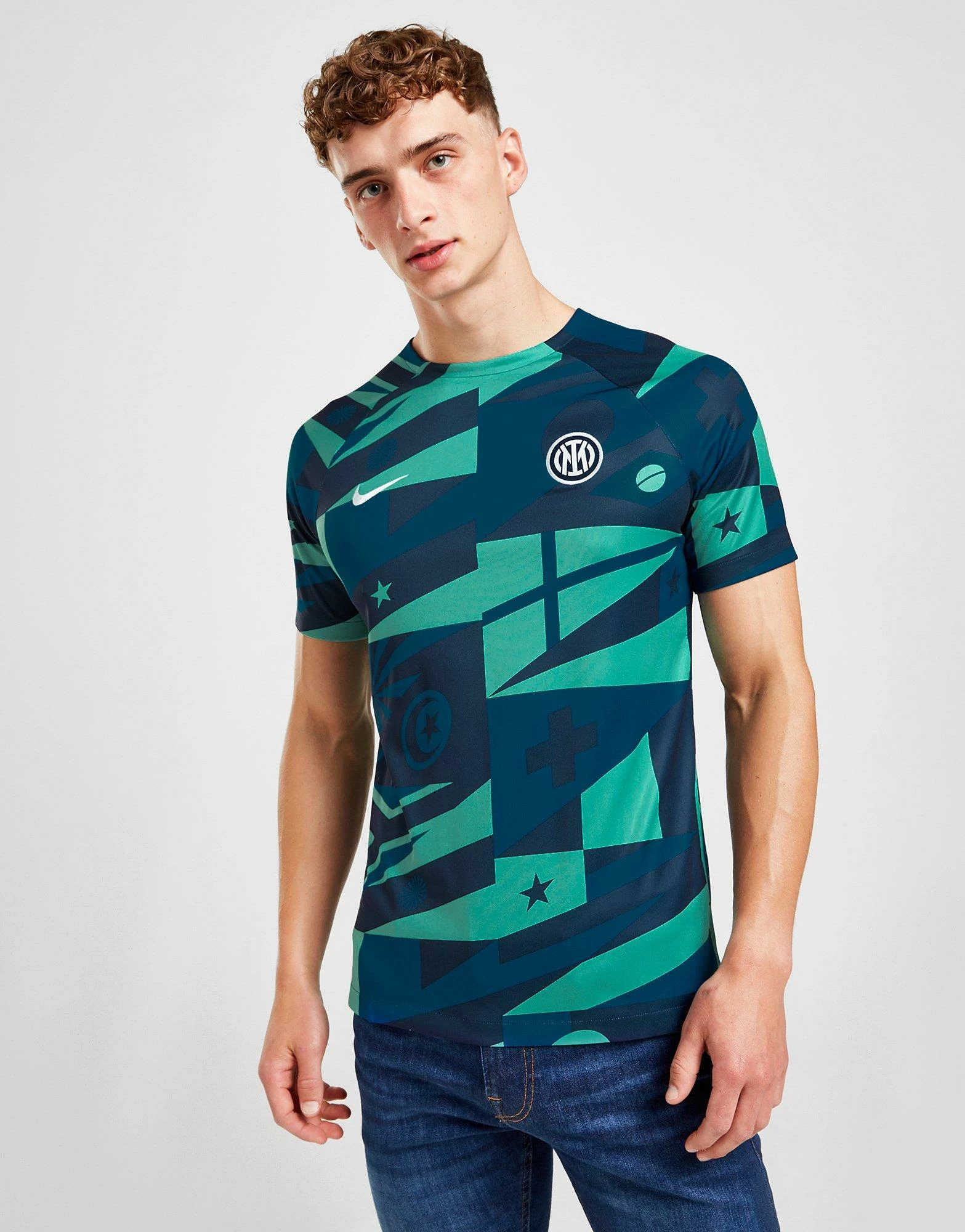 Nike Inter Milan Pre Match Shirt Blå 3 Nike Inter Milan Pre Match Shirt Blå