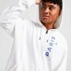 Jordan Paris Saint Germain Fleece Full Zip Hoodie Hvid