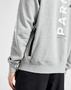 Jordan Paris Saint Germain Fleece Pullover Hoodie Grå -Herretoj Salg jd 556099 c