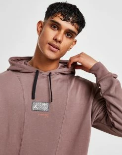 Jordan Paris Saint Germain Fleece Pullover Hoodie Brun -Herretoj Salg jd 556103 c