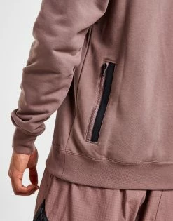 Jordan Paris Saint Germain Fleece Pullover Hoodie Brun -Herretoj Salg jd 556103 f