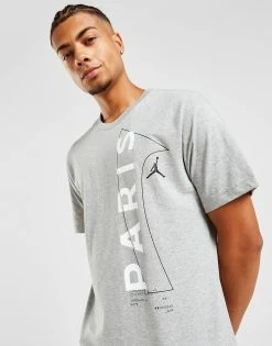 Jordan Paris Saint Germain Wordmark T-shirt Grå