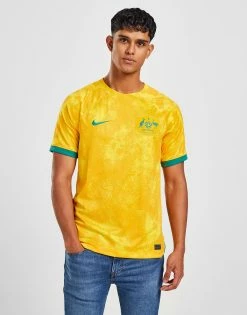 Nike Australia 2022 Home Shirt Gul -Herretoj Salg jd 556877 d