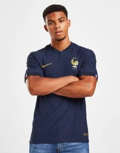 Nike France 2022 Home Shirt Blå -Herretoj Salg jd 557008 c