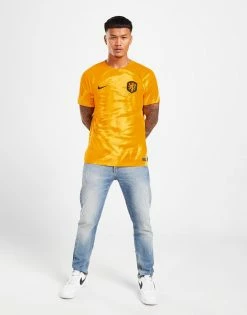 Nike Netherlands 2022 Home Shirt Orange -Herretoj Salg jd 557044 e