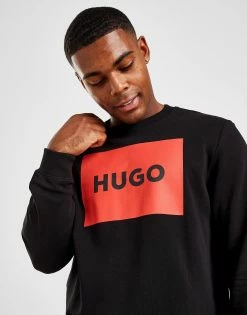 HUGO Duragol Square Sweatshirt Sort -Herretoj Salg jd 557630 d