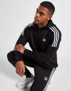 Adidas Match 1/2 Zip Hættetrøje Sort
