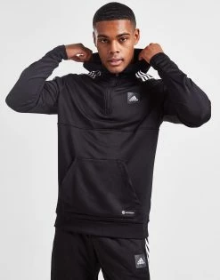 Adidas Match 1/2 Zip Hættetrøje Sort -Herretoj Salg jd 558290 d