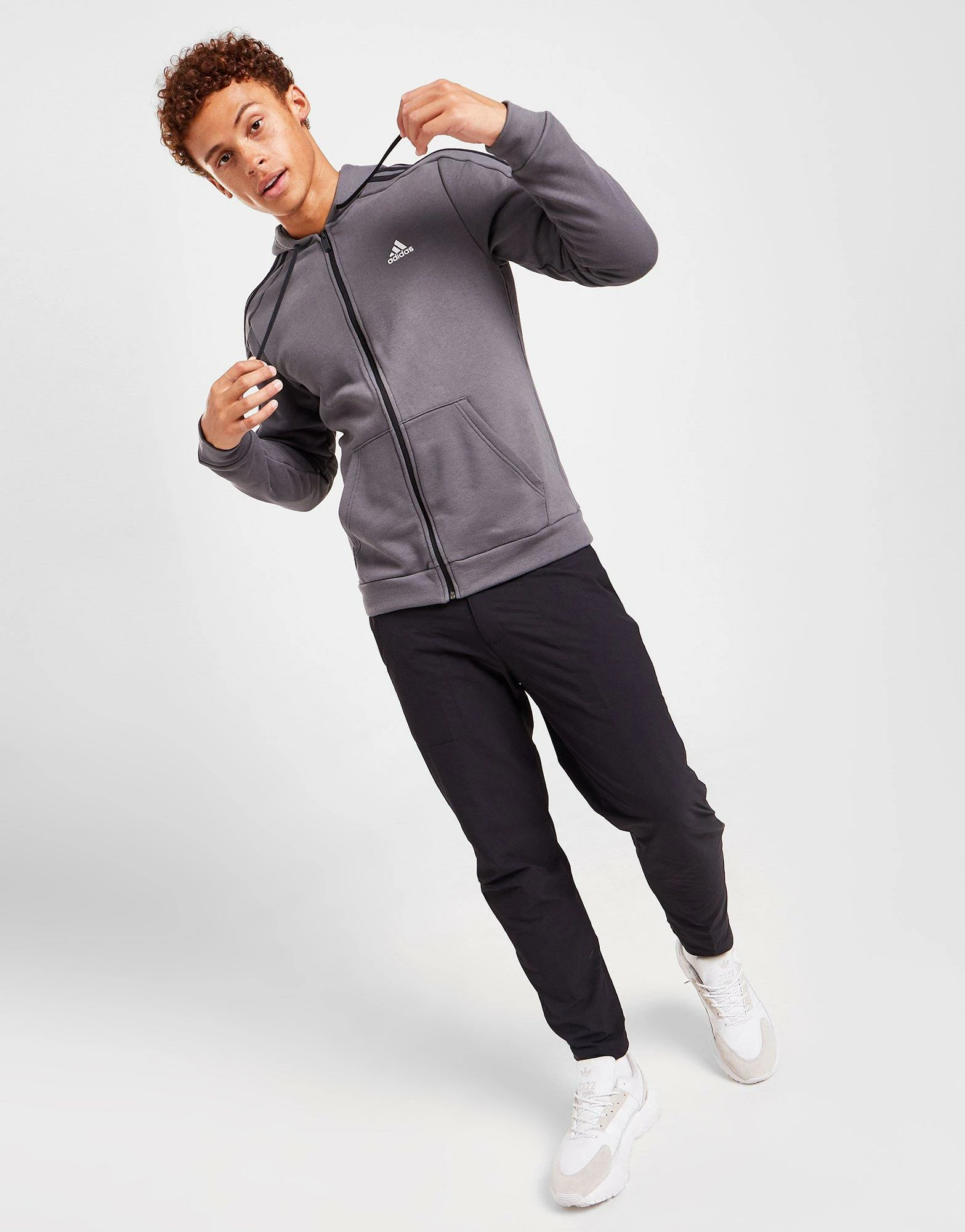 Adidas Energize Full Zip Hættetrøje Herre Grå 6 Adidas Energize Full Zip Hættetrøje Herre Grå - Billede 4