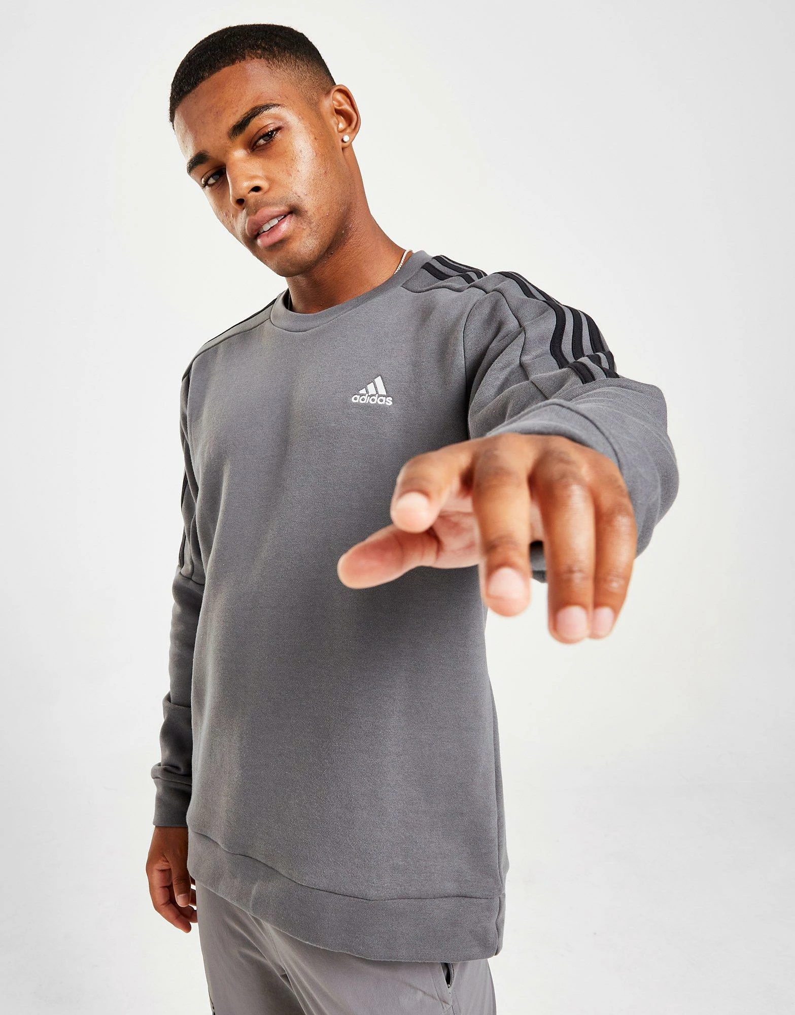 Adidas Energize Crew Sweatshirt Herre Grå 3 Adidas Energize Crew Sweatshirt Herre Grå