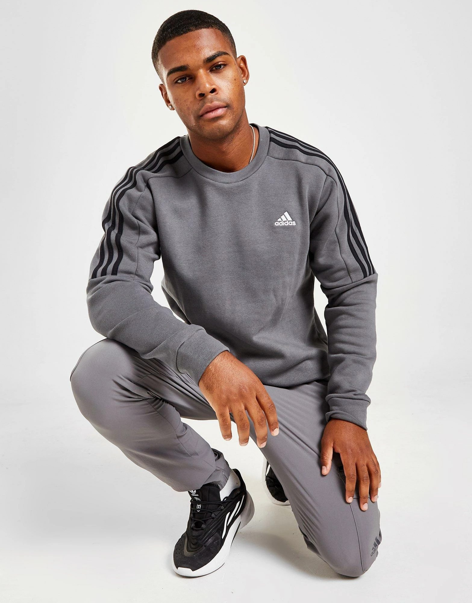 Adidas Energize Crew Sweatshirt Herre Grå 5 Adidas Energize Crew Sweatshirt Herre Grå - Billede 3