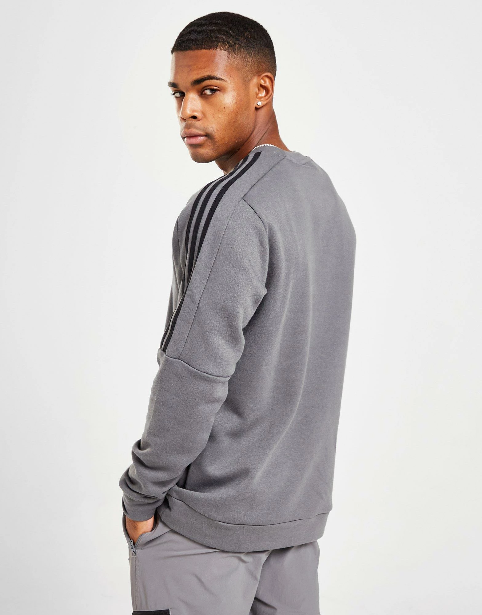 Adidas Energize Crew Sweatshirt Herre Grå 6 Adidas Energize Crew Sweatshirt Herre Grå - Billede 4