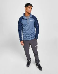 Columbia Deerhaven 1/4 Zip Top Blå -Herretoj Salg jd 559802 e