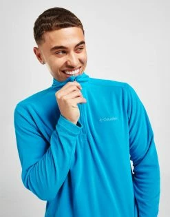 Columbia Klamath 1/2 Zip Fleece Top Blå -Herretoj Salg jd 559807 d