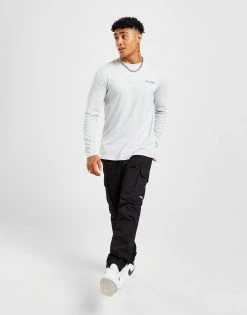 McKenzie Essential Logo Long Sleeve T-shirt Grå -Herretoj Salg jd 560511 d