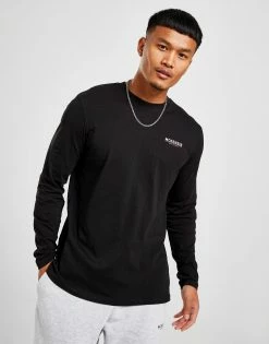 McKenzie Essential Logo Long Sleeve T-Shirt Sort -Herretoj Salg jd 560517 c