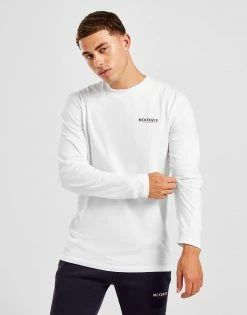 McKenzie Essential Logo Long Sleeve T-shirt Hvid -Herretoj Salg jd 560520 c